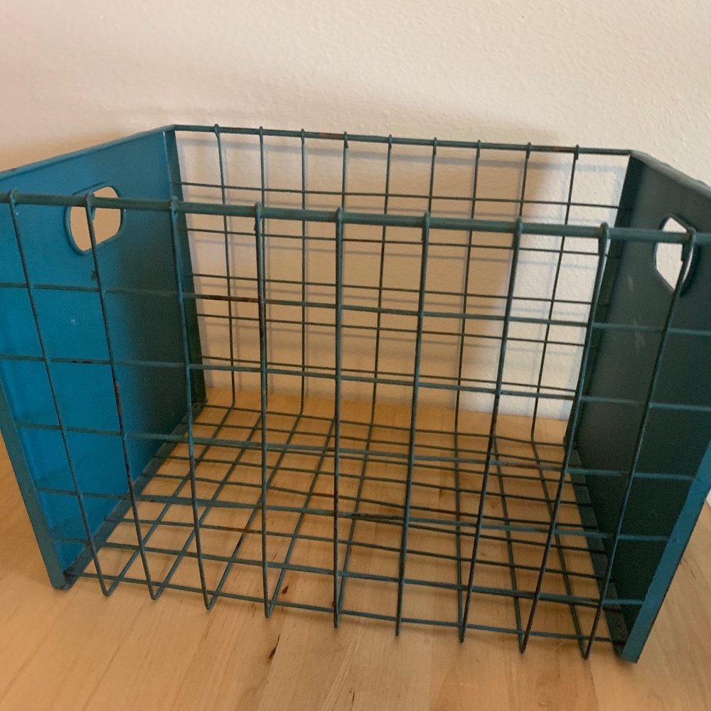 Vintage looking metal crate